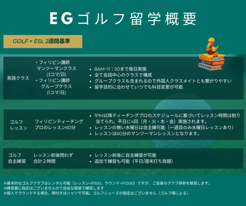 フィリピン留学 Cebu21 - EG Academy-GOLF+ESL COURSE-7